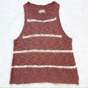 Altard State crop top sweater striped tank